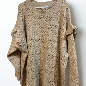 Old Navy Women's Beige Knit Sweater
